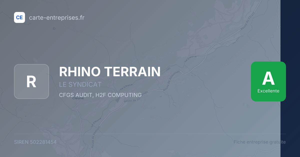 RHINO TERRAIN — 502281454 — fiche entreprise
