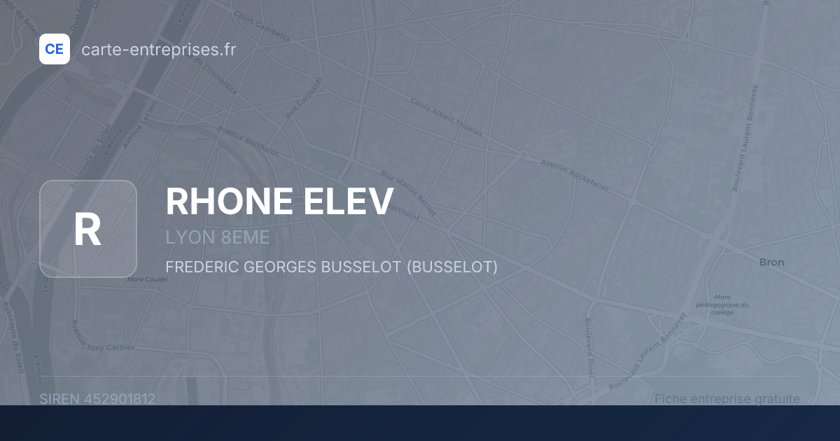 RHONE ELEV — 452901812 — fiche entreprise