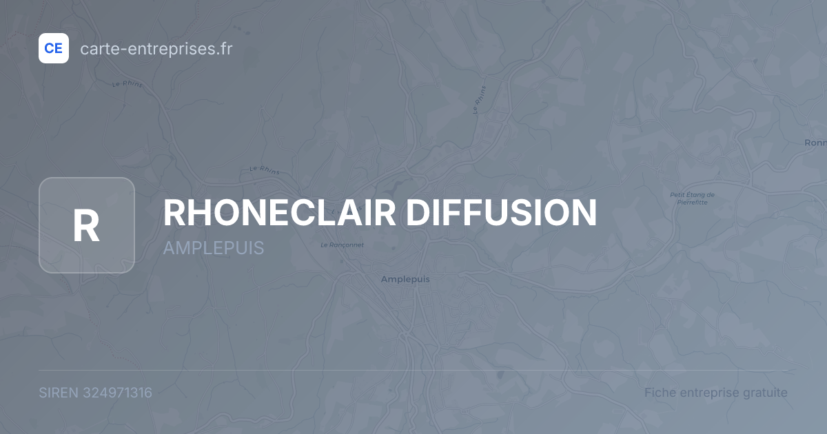RHONECLAIR DIFFUSION — 324971316 — fiche entreprise