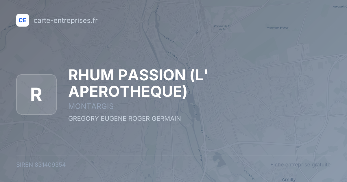 RHUM PASSION (L' APEROTHEQUE) — 831409354 — fiche entreprise