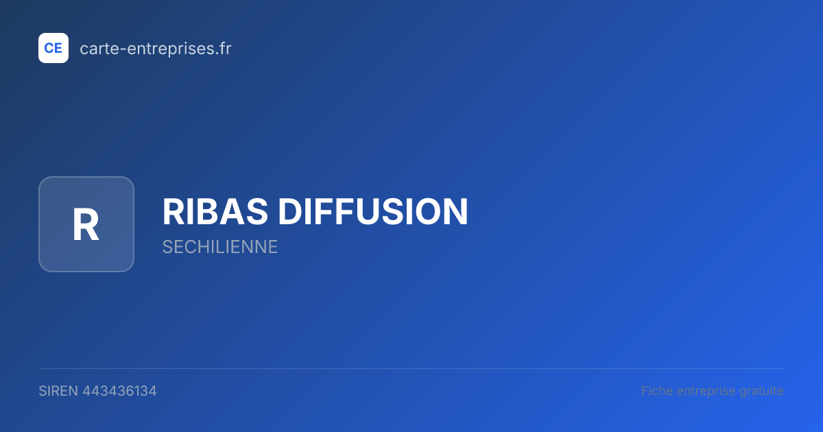 RIBAS DIFFUSION — 443436134 — fiche entreprise