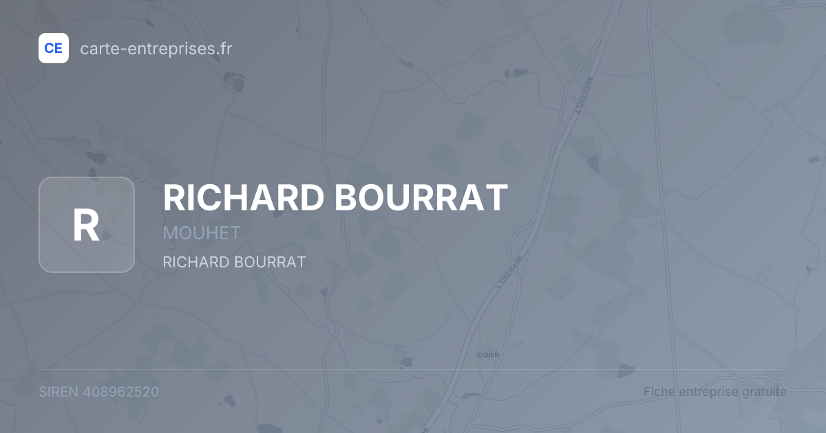 RICHARD BOURRAT — 408962520 — fiche entreprise