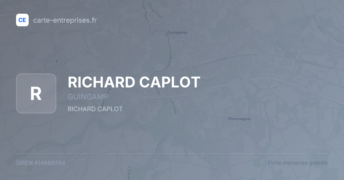 RICHARD CAPLOT — 414668384 — fiche entreprise
