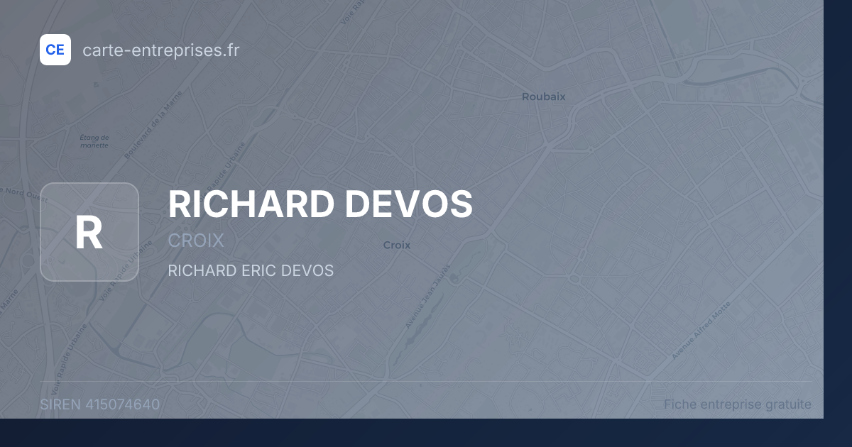 RICHARD DEVOS — 415074640 — fiche entreprise