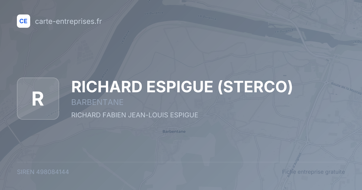 RICHARD ESPIGUE (STERCO) — 498084144 — fiche entreprise