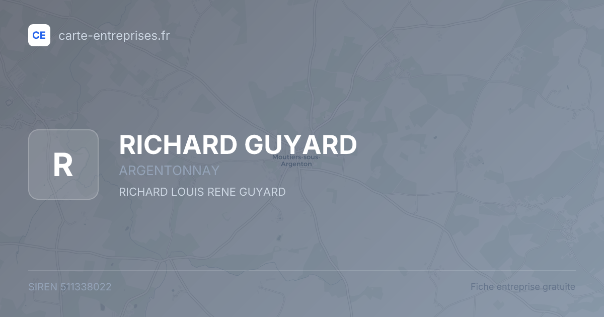 RICHARD GUYARD — 511338022 — fiche entreprise