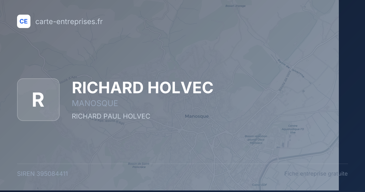 RICHARD HOLVEC — 395084411 — fiche entreprise
