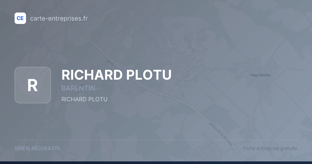 RICHARD PLOTU — 483264370 — fiche entreprise