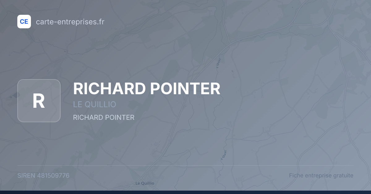 RICHARD POINTER — 481509776 — fiche entreprise