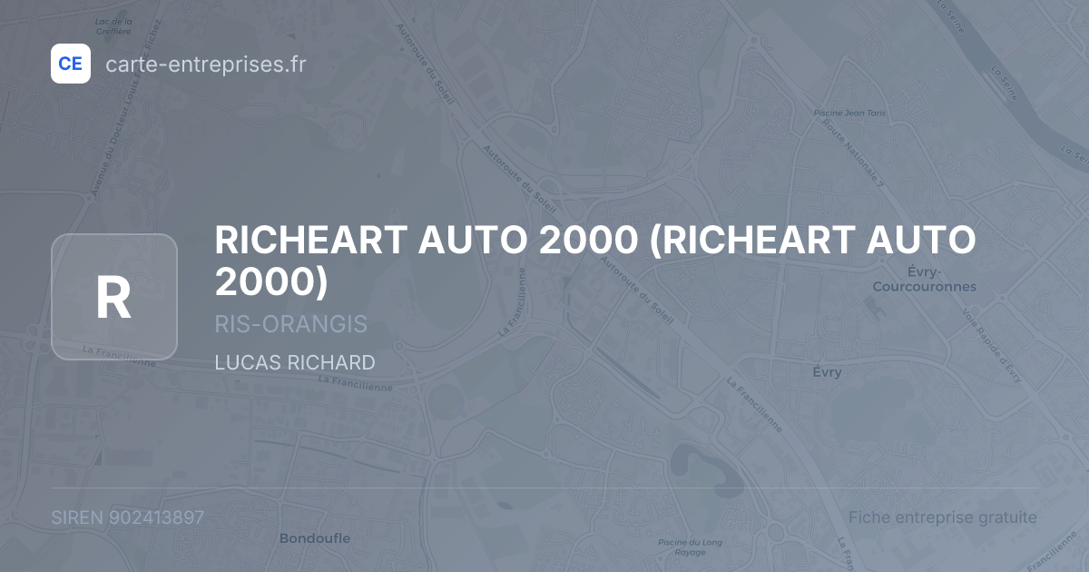 RICHEART AUTO 2000 — 902413897 — fiche entreprise