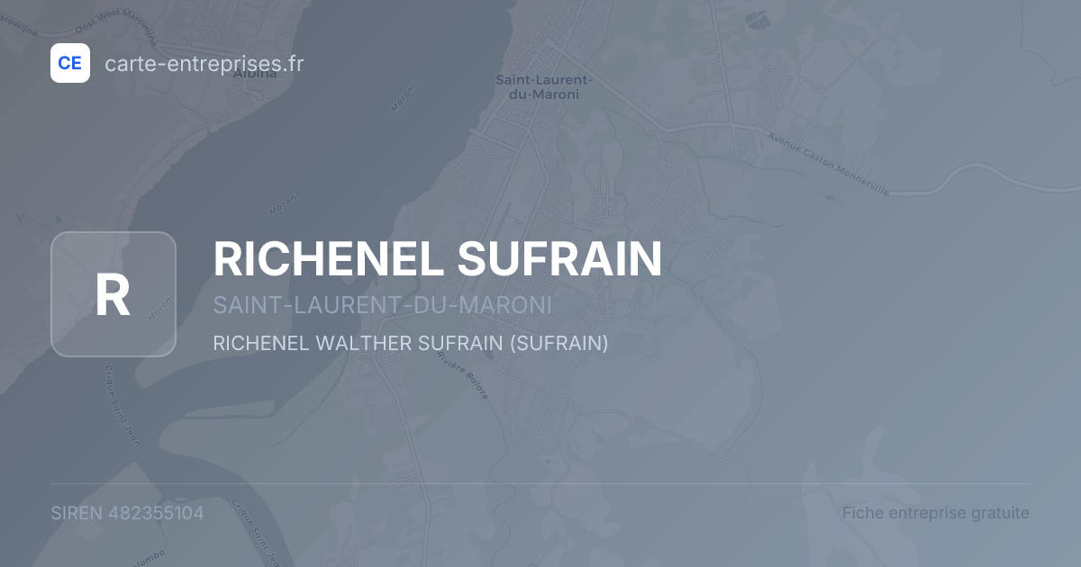 RICHENEL SUFRAIN — 482355104 — fiche entreprise