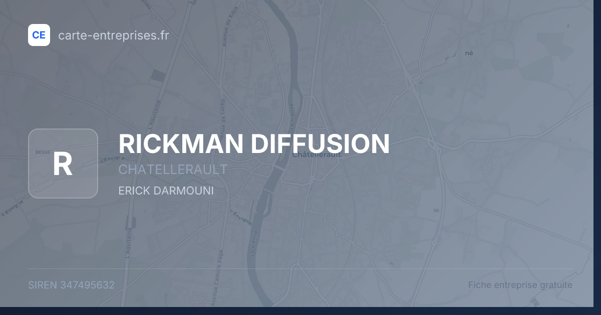 RICKMAN DIFFUSION — 347495632 — fiche entreprise