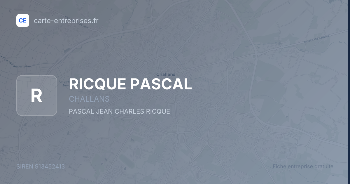 RICQUE PASCAL — 913452413 — fiche entreprise