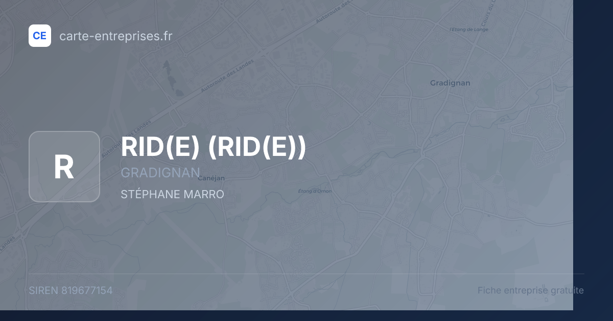 RID(E) (RID(E)) — 819677154 — fiche entreprise