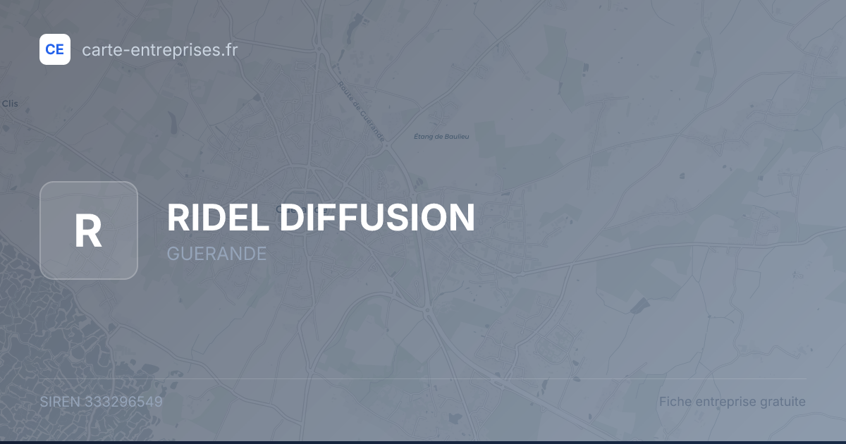 RIDEL DIFFUSION — 333296549 — fiche entreprise