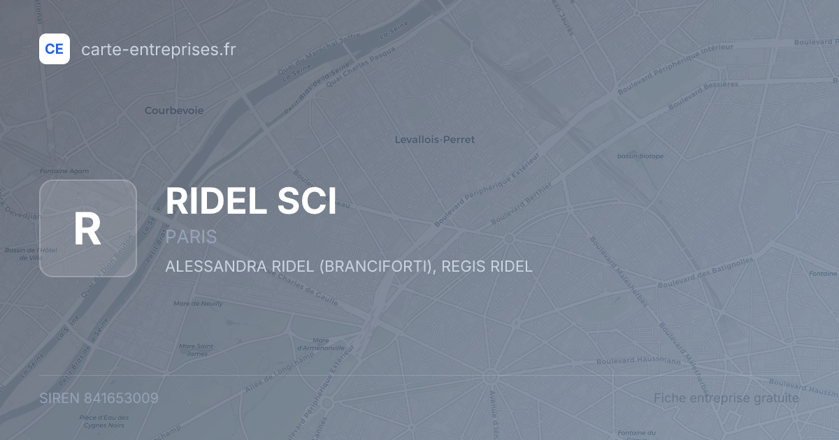 RIDEL SCI — 841653009 — fiche entreprise