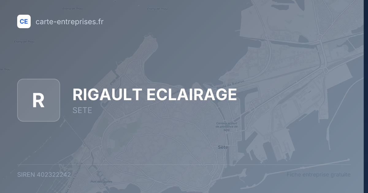 RIGAULT ECLAIRAGE — 402322242 — fiche entreprise