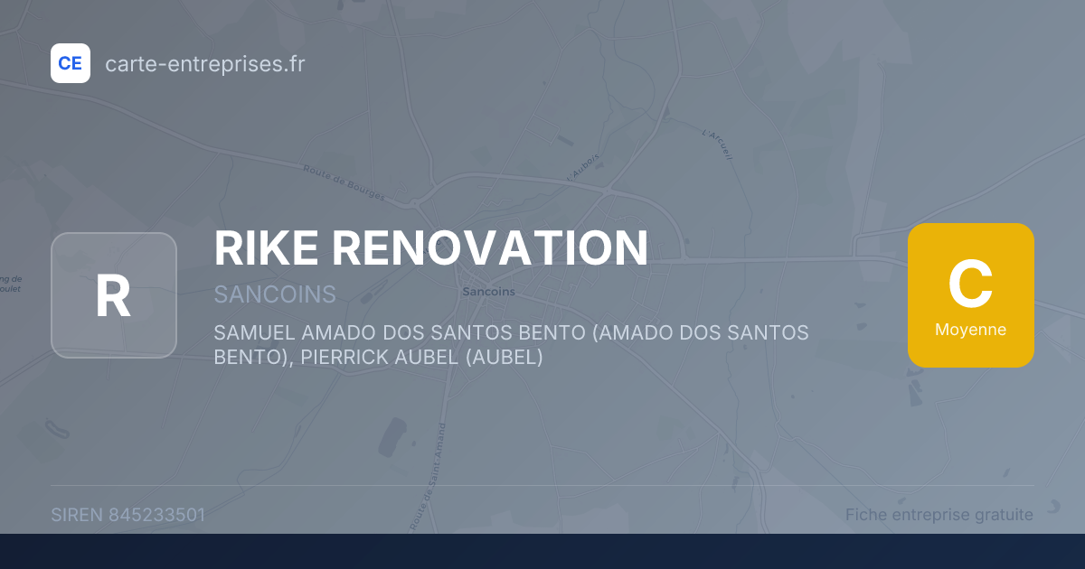 RIKE RENOVATION — 845233501 — fiche entreprise