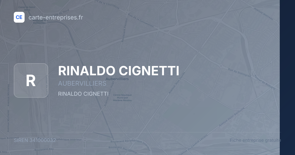 RINALDO CIGNETTI — 341000032 — fiche entreprise