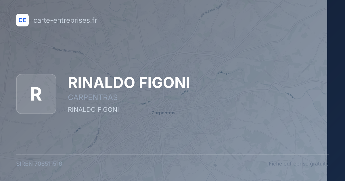 RINALDO FIGONI — 706511516 — fiche entreprise