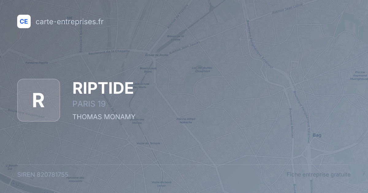 RIPTIDE — 820781755 — fiche entreprise