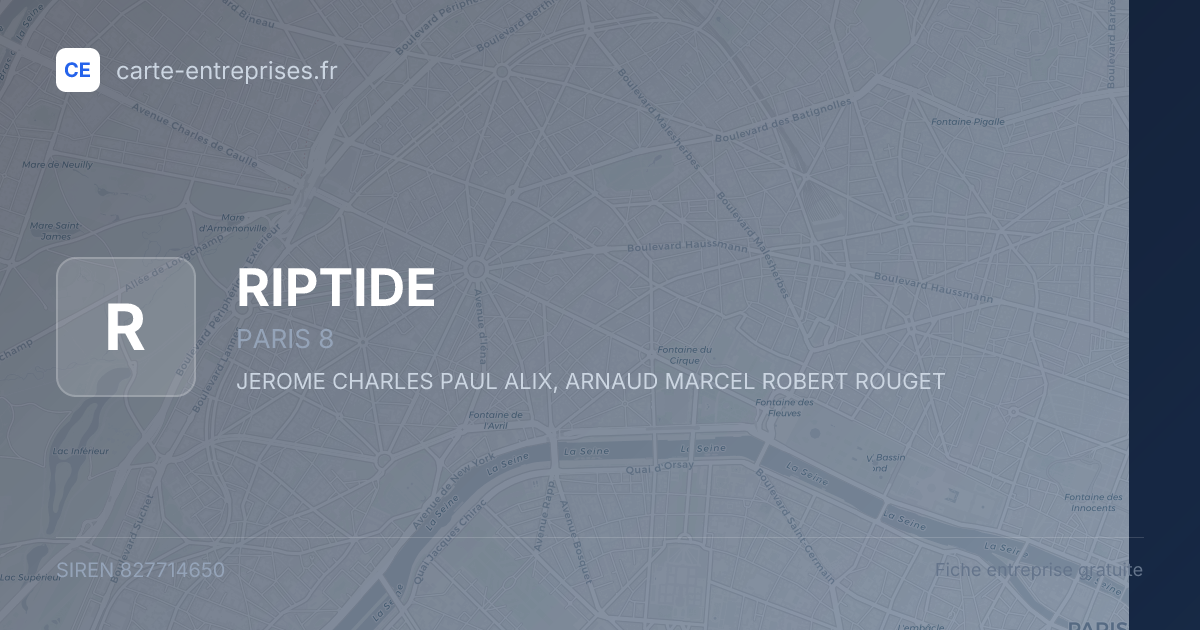 RIPTIDE — 827714650 — fiche entreprise