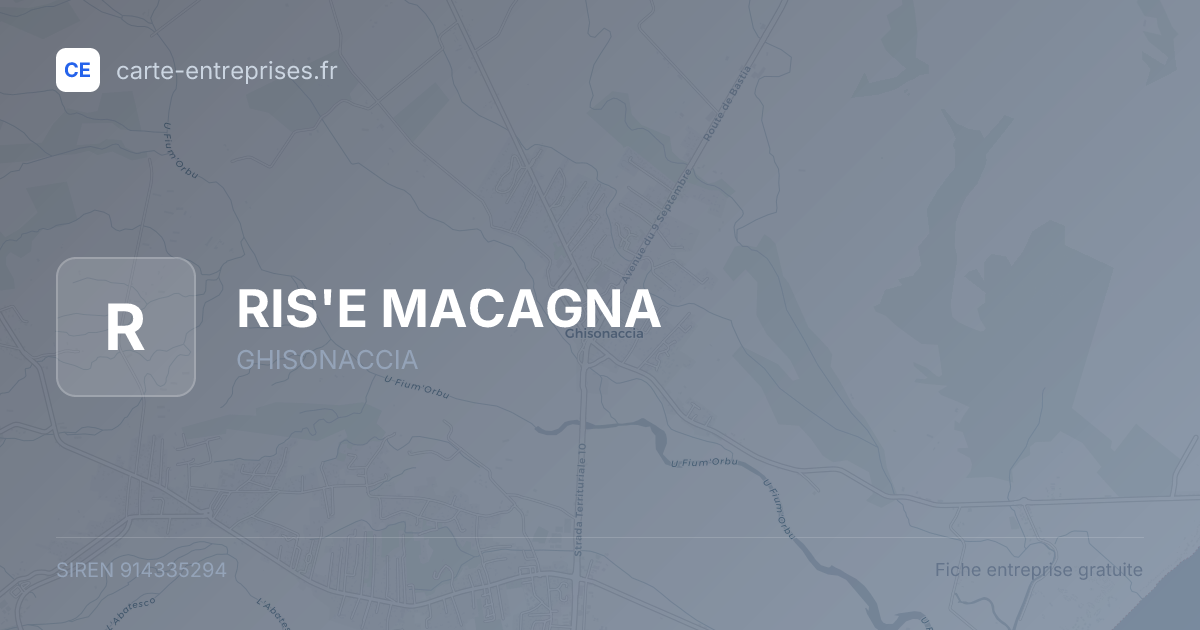 RIS'E MACAGNA — 914335294 — fiche entreprise