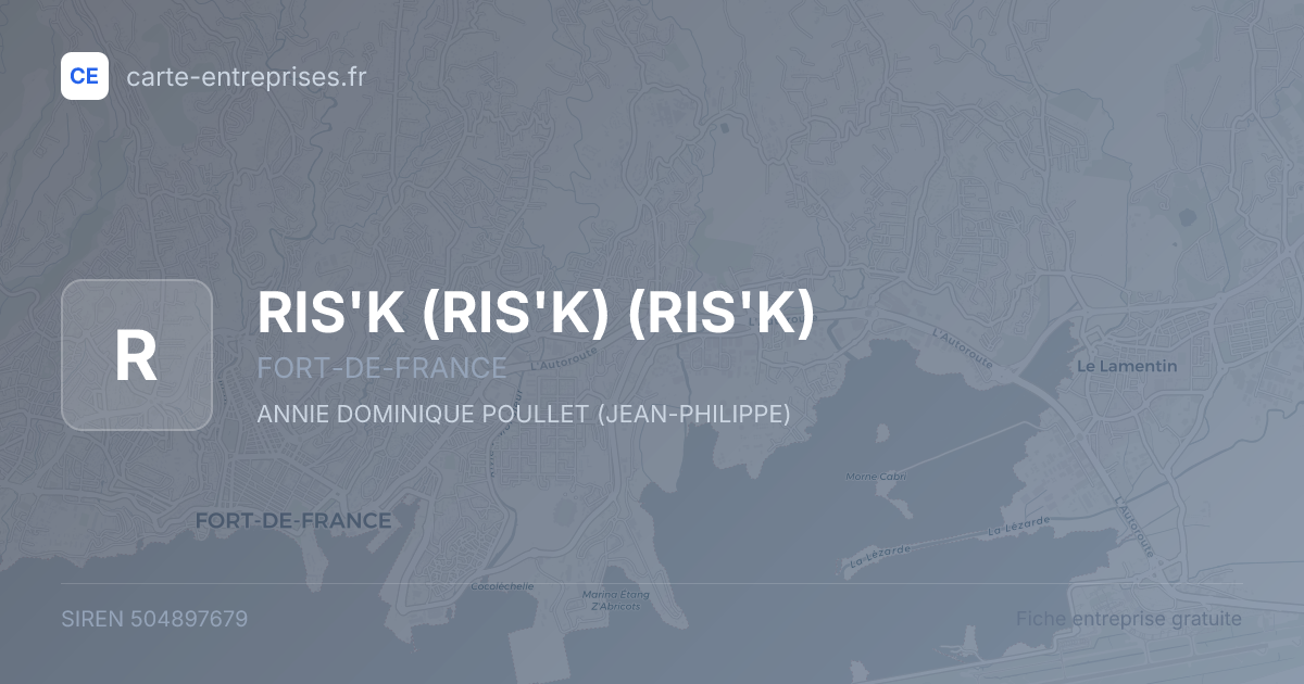RIS'K (RIS'K) (RIS'K) — 504897679 — fiche entreprise