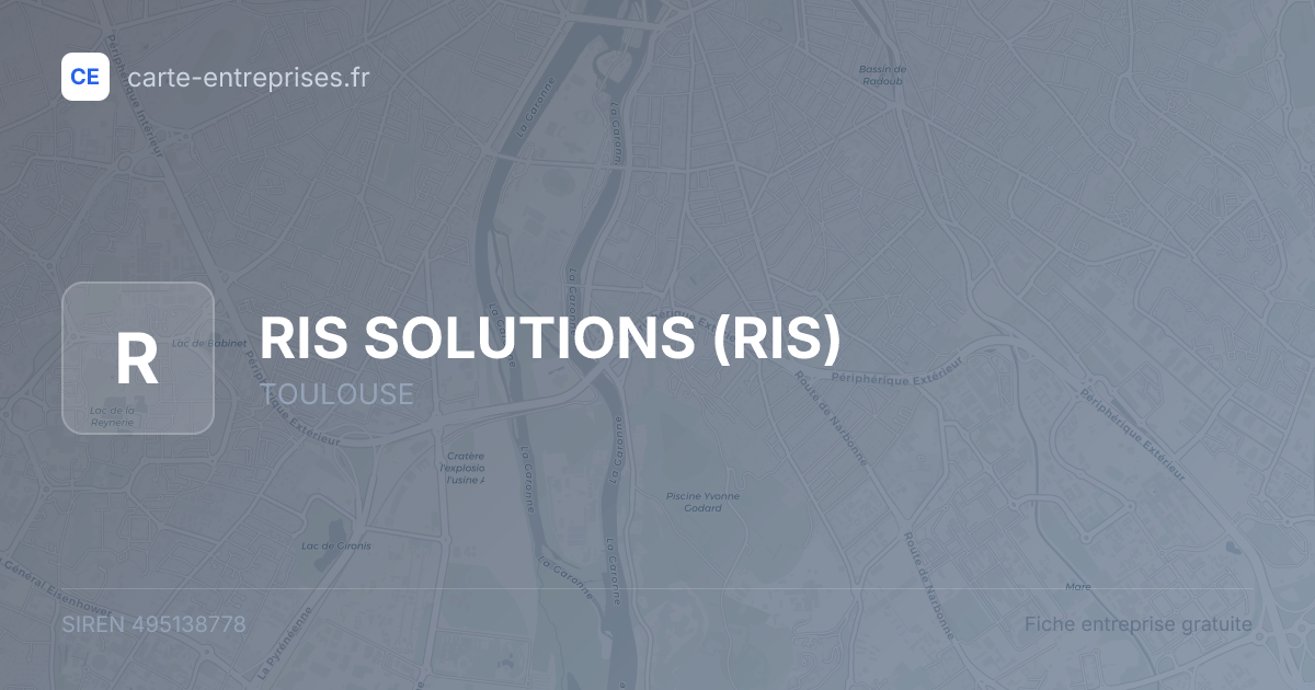 RIS SOLUTIONS (RIS) — 495138778 — fiche entreprise