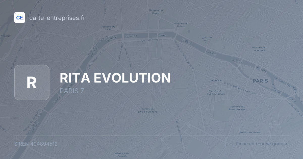 RITA EVOLUTION — 494894512 — fiche entreprise