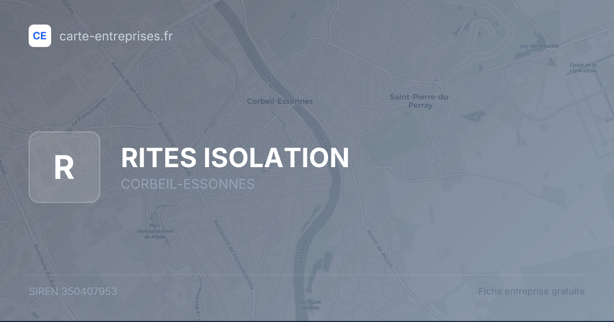 RITES ISOLATION — 350407953 — fiche entreprise