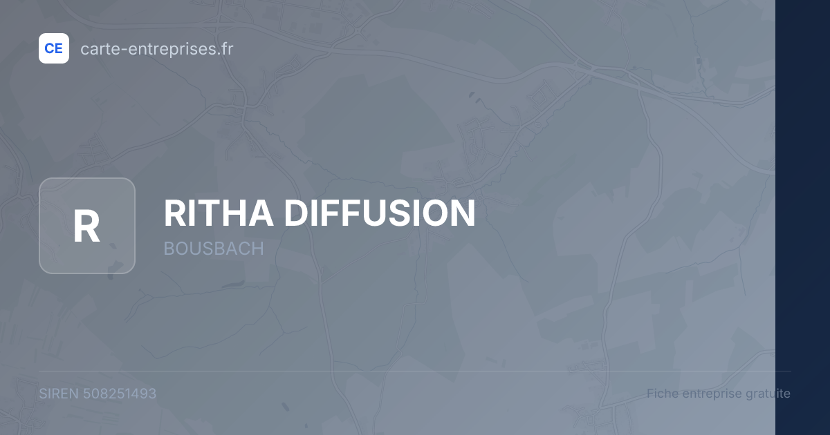 RITHA DIFFUSION — 508251493 — fiche entreprise