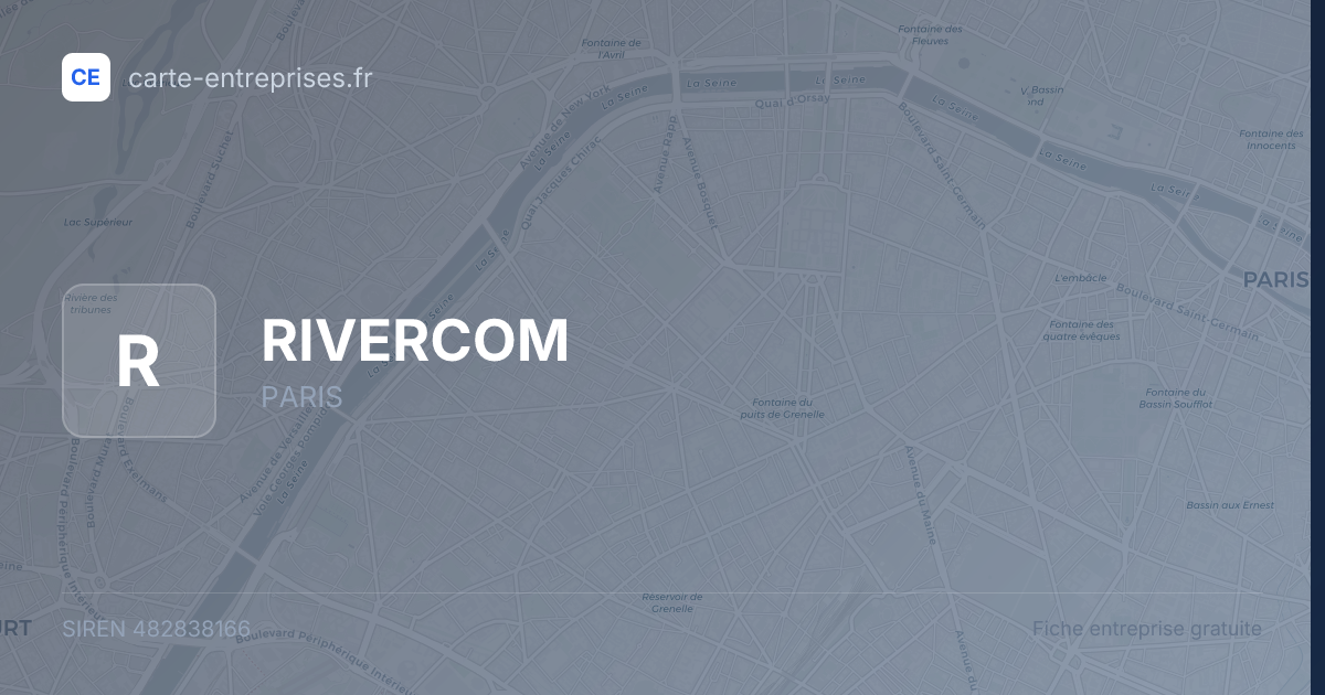 RIVERCOM — 482838166 — fiche entreprise