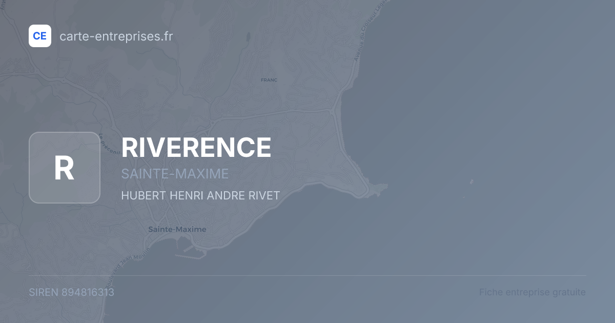 RIVERENCE — 894816313 — fiche entreprise