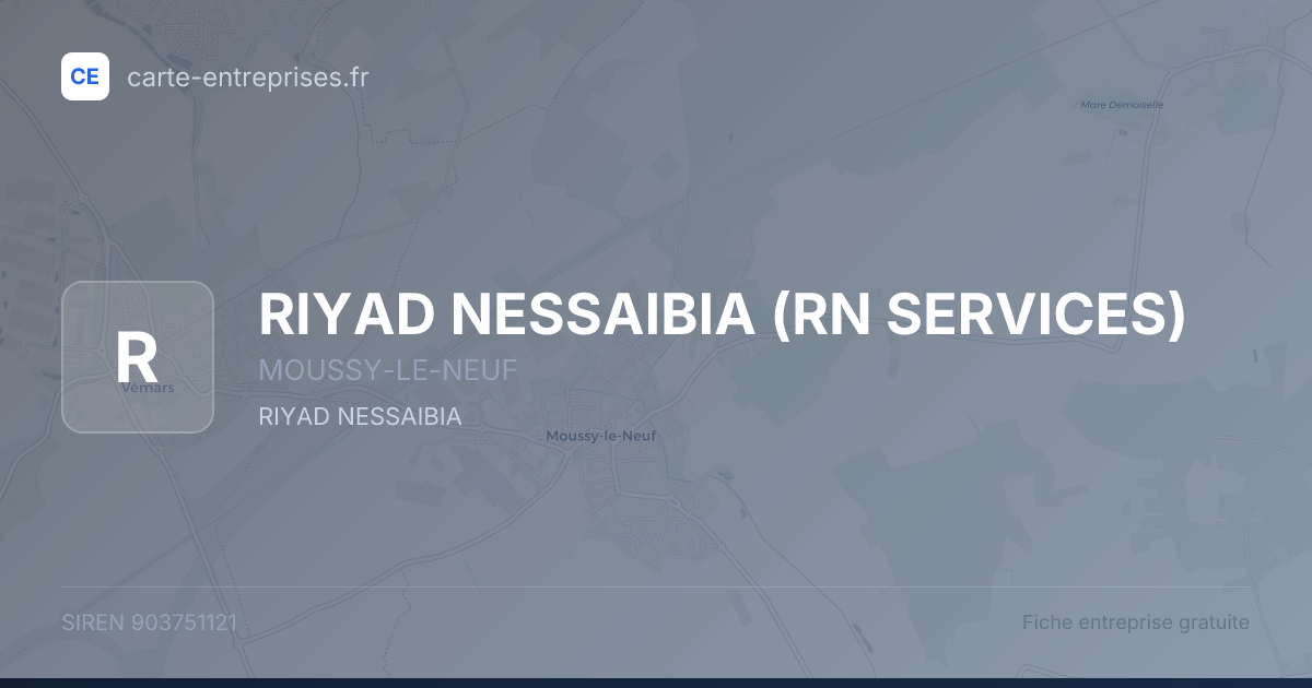 RIYAD NESSAIBIA (RN SERVICES) — 903751121 — fiche entreprise