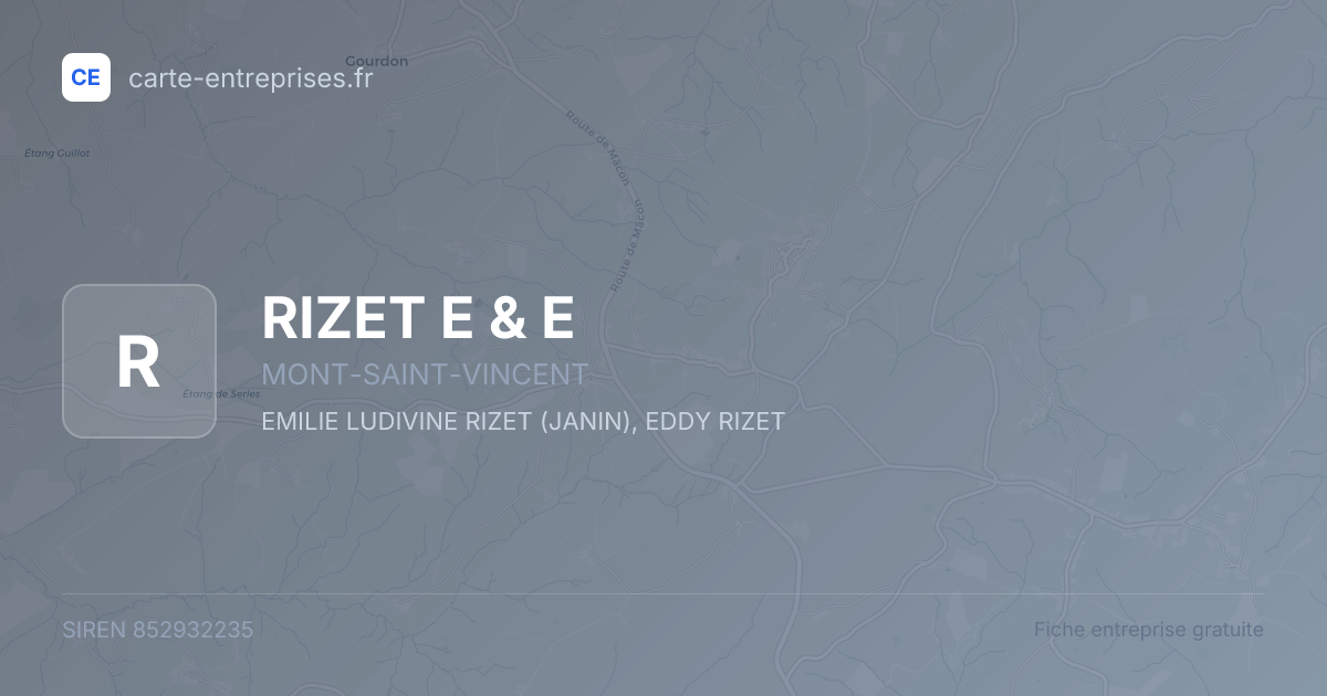 RIZET E & E — 852932235 — fiche entreprise