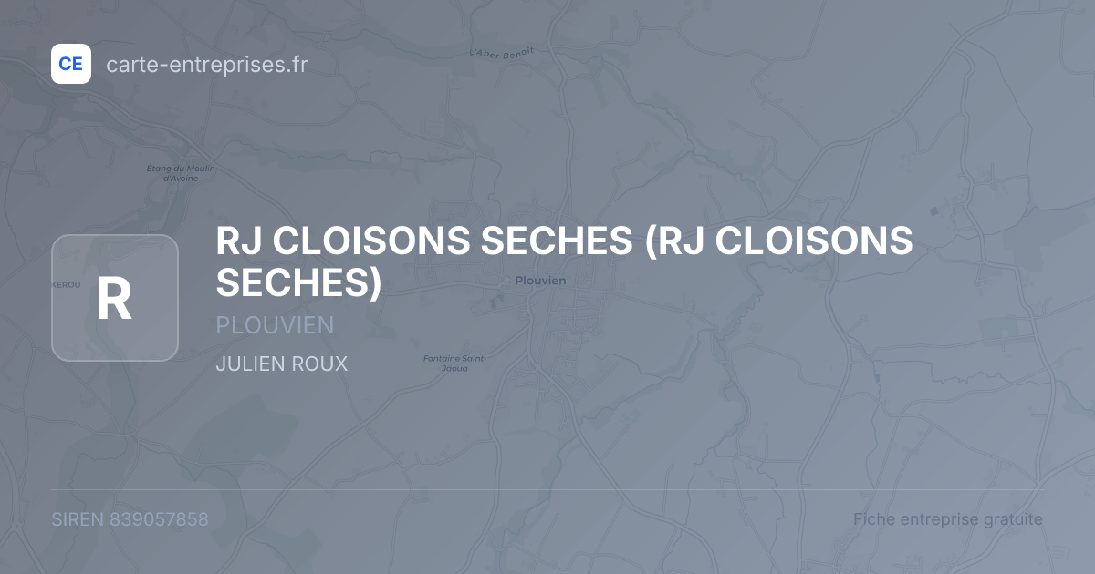RJ CLOISONS SECHES (RJ CLOISONS SECHES) — 839057858 — fiche entreprise