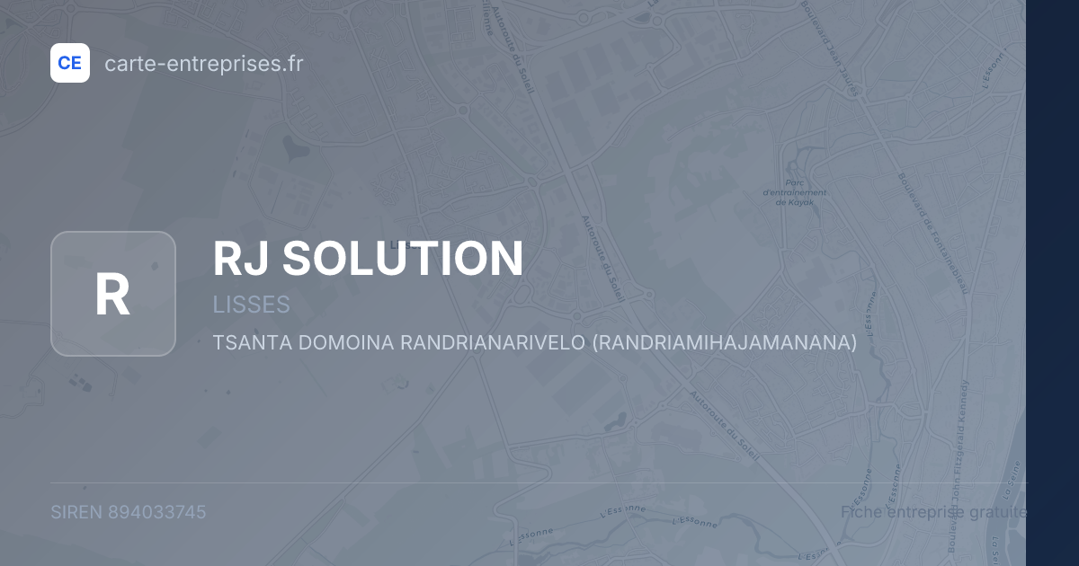 RJ SOLUTION — 894033745 — fiche entreprise