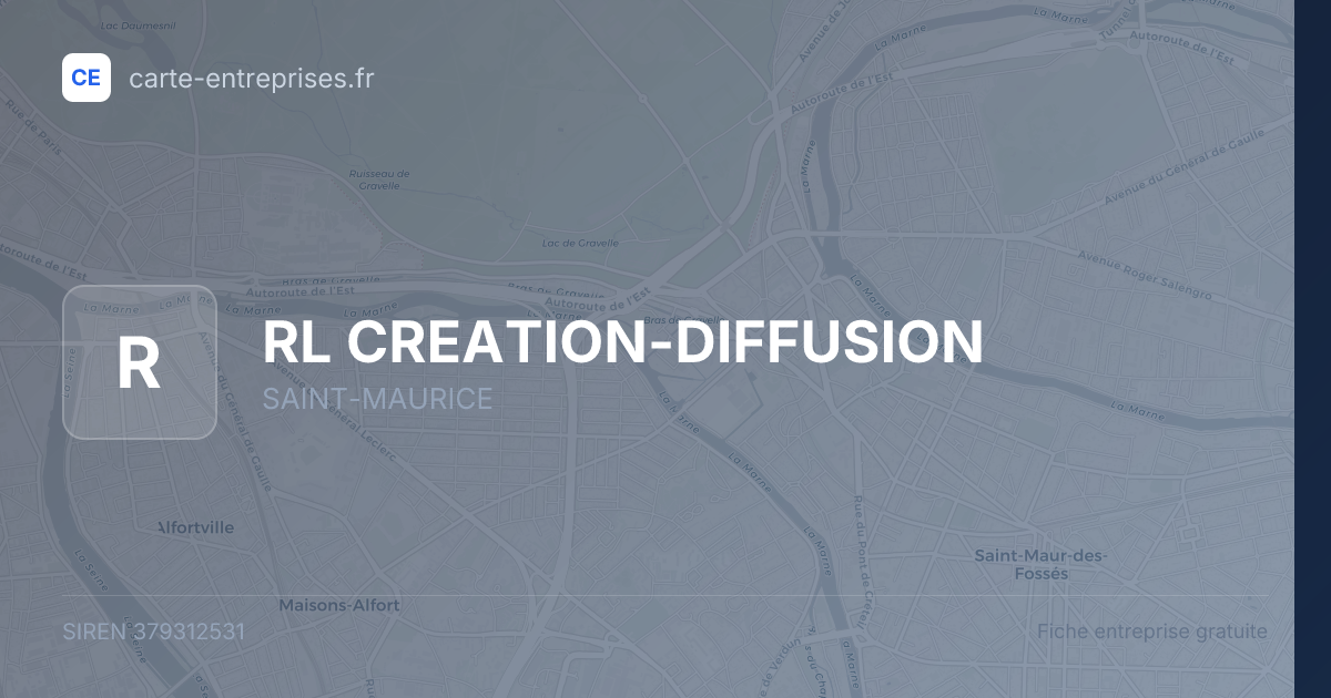 RL CREATION-DIFFUSION — 379312531 — fiche entreprise