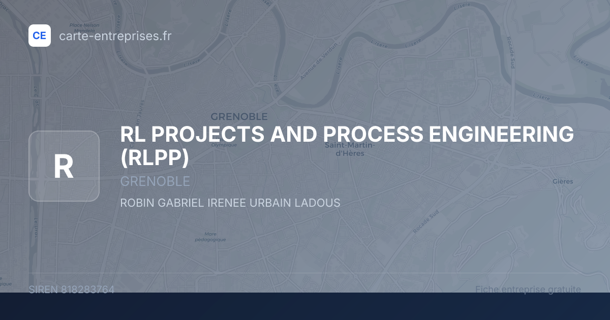 RL PROJECTS AND PROCESS ENGINEERING (RLPP) — 818283764 — fiche entreprise