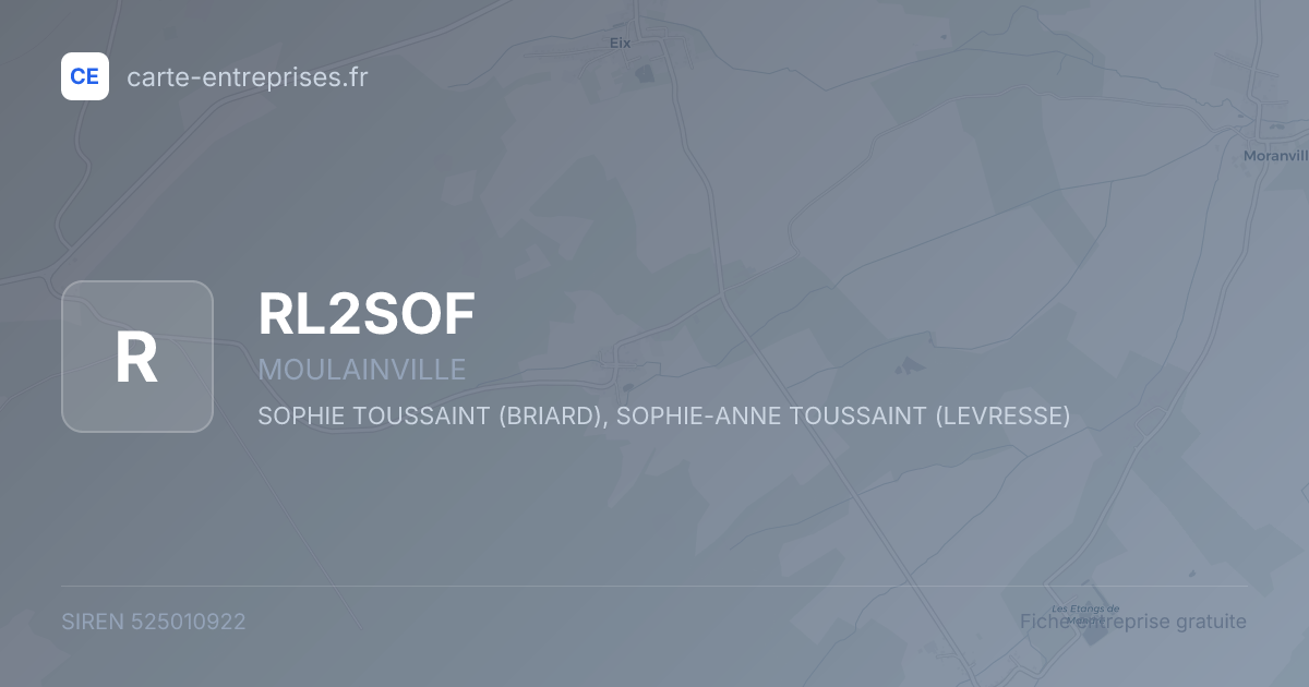 RL2SOF — 525010922 — fiche entreprise