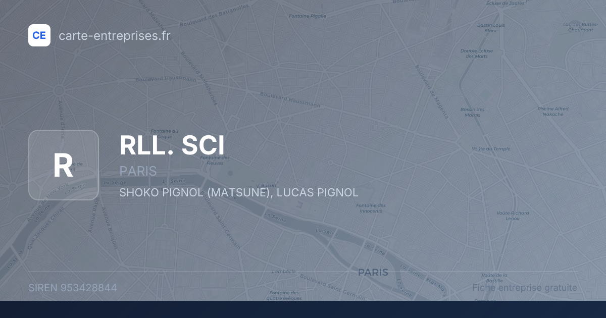 RLL. SCI — 953428844 — fiche entreprise