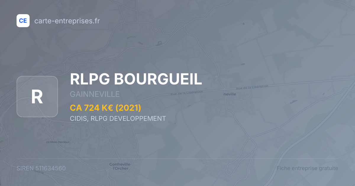 RLPG BOURGUEIL — 511634560 — fiche entreprise