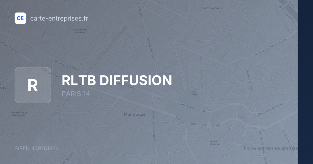RLTB DIFFUSION — 439761834 — fiche entreprise