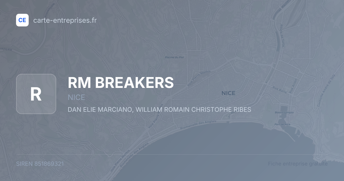 RM BREAKERS — 851869321 — fiche entreprise