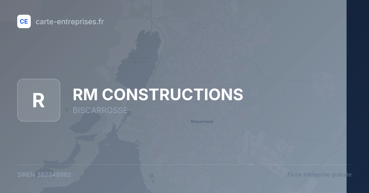 RM CONSTRUCTIONS — 382348985 — fiche entreprise