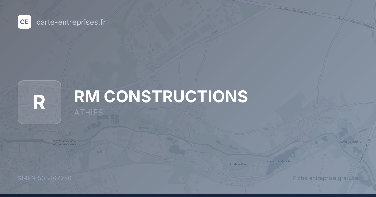 RM CONSTRUCTIONS — 505367250 — fiche entreprise