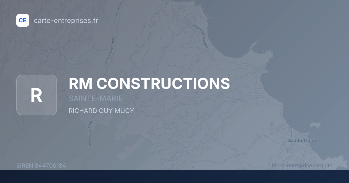 RM CONSTRUCTIONS — 844706184 — fiche entreprise