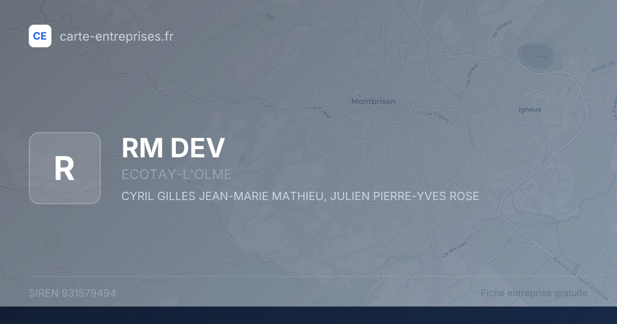 RM DEV — 931579494 — fiche entreprise