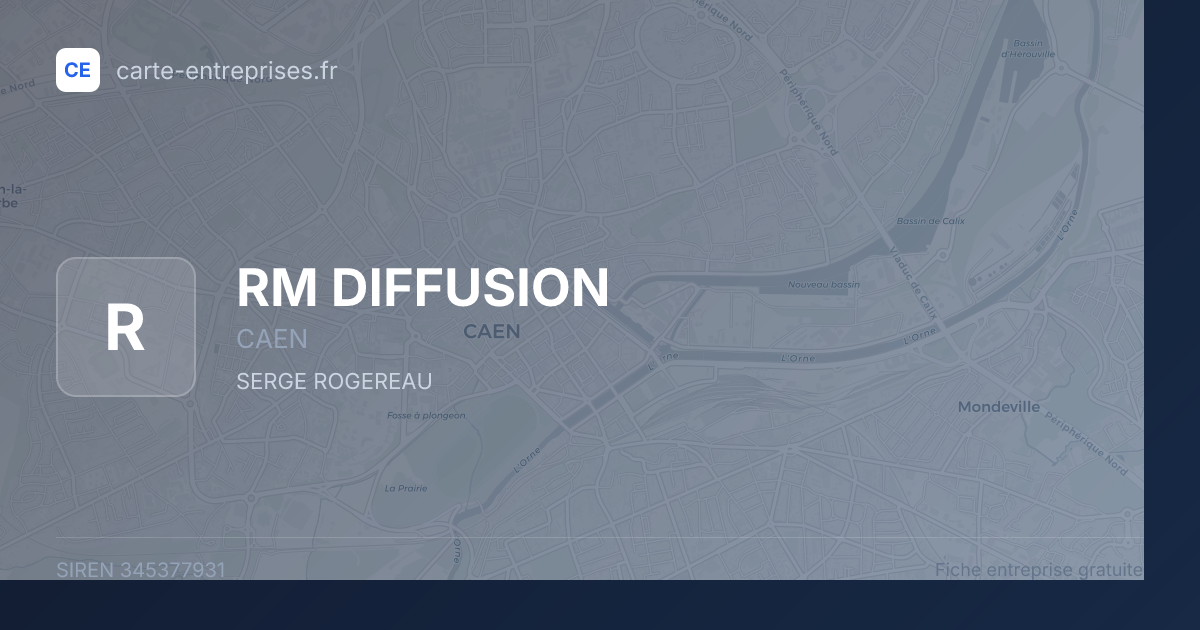 RM DIFFUSION — 345377931 — fiche entreprise
